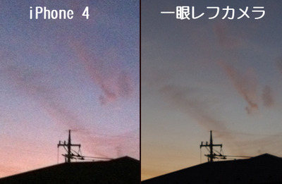 iPhoneと一眼レフデジタルカメラの比較