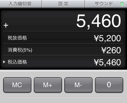 パケット定額料金の5460円